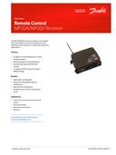 Remote control receiver RCT-MP20 Datasheet Danfoss EN