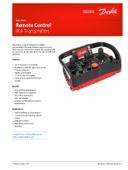 Remote Control Transmitter RCT-IK4 Datasheet Danfoss EN