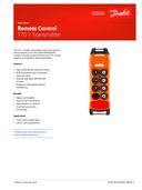 Remote control receiver RCT-T70-1 Datasheet Danfoss EN