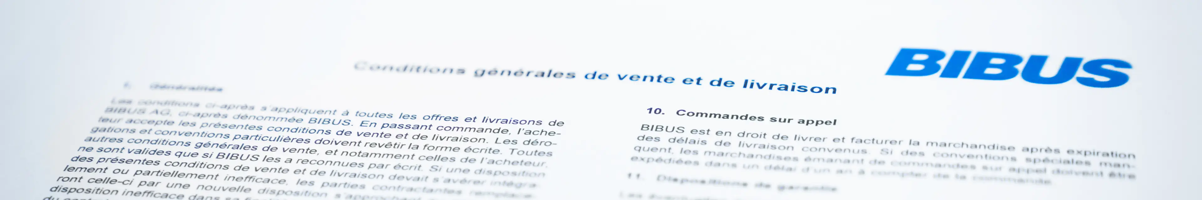 Conditions générales de vente et de livraison Hero